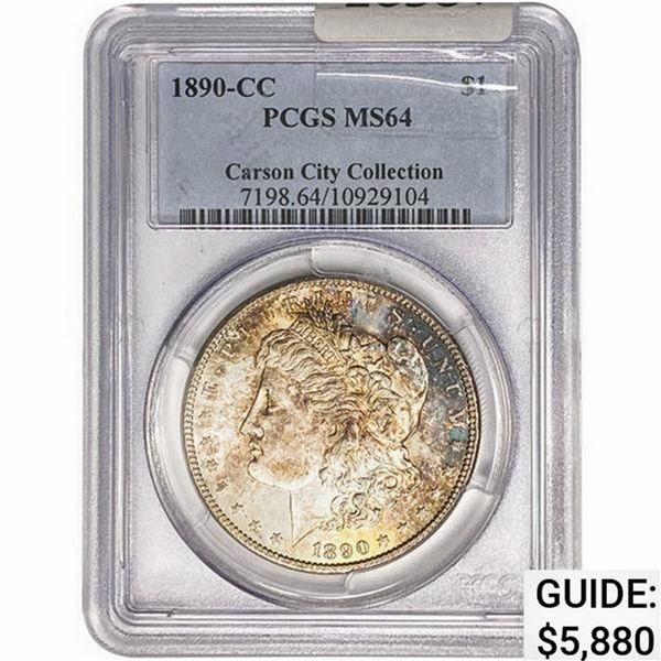 1890-CC Morgan Silver Dollar PCGS MS64
