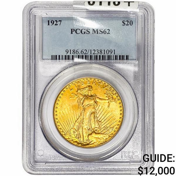 1927 $20 Gold Double Eagle PCGS MS62
