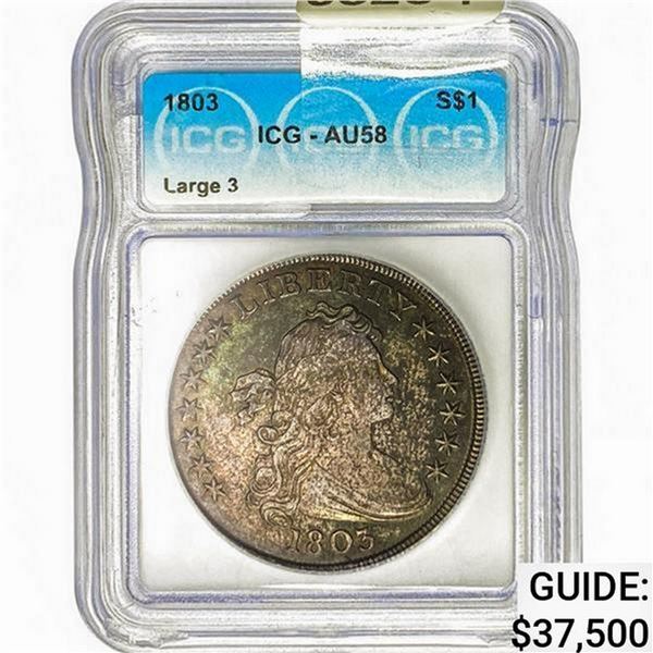 1803 Draped Bust Dollar ICG AU58