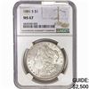 Image 1 : 1881-S Morgan Silver Dollar NGC MS67