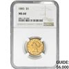 Image 1 : 1883 $5 Gold Half Eagle NGC MS60