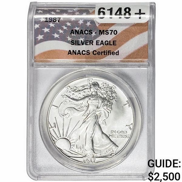 1987 Silver Eagle ANACS MS70