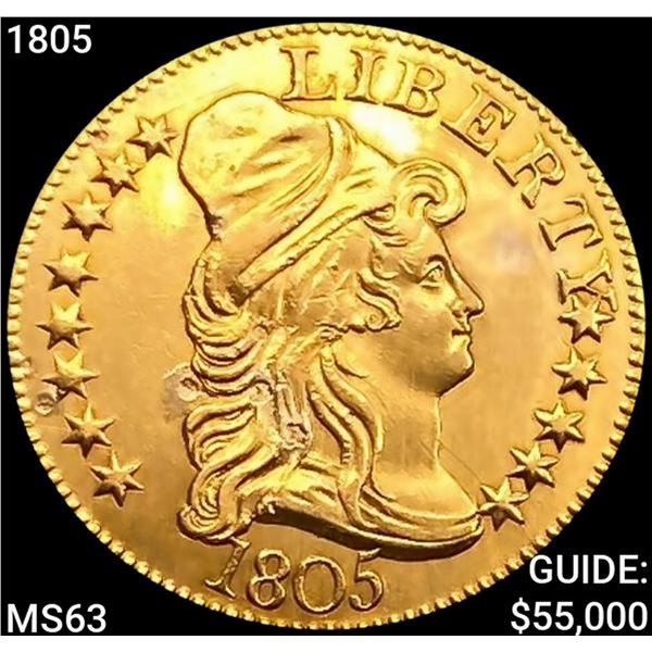 1805 $5 Gold Half Eagle CHOICE BU