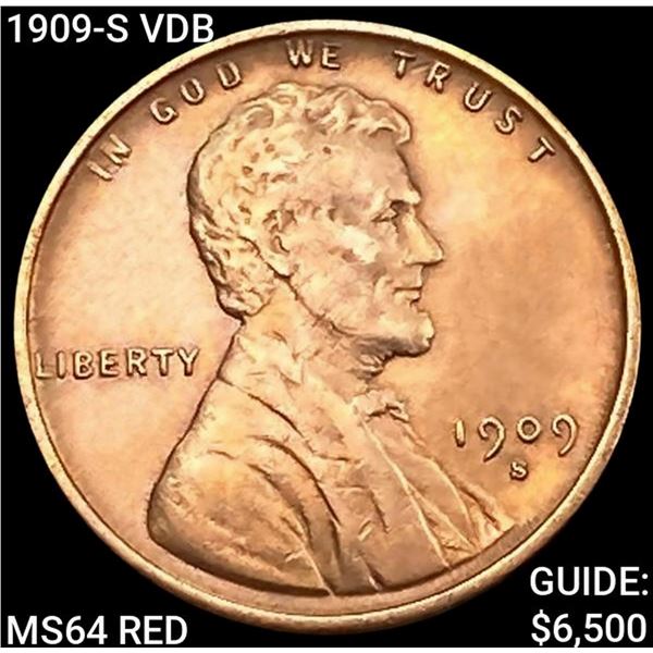 1909-S VDB Wheat Cent CHOICE BU RD