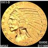 Image 1 : 1911-D $5 Gold Half Eagle UNCIRCULATED