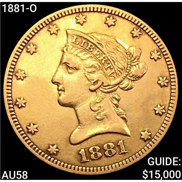 1881-O $10 Gold Eagle CHOICE AU
