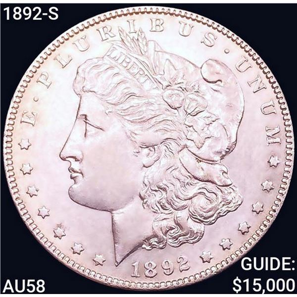 1892-S Morgan Silver Dollar CHOICE AU