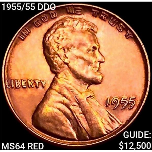 1955/55 DDO Wheat Cent CHOICE BU RD
