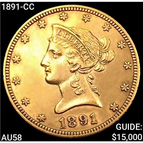 1891-CC $10 Gold Eagle CHOICE AU