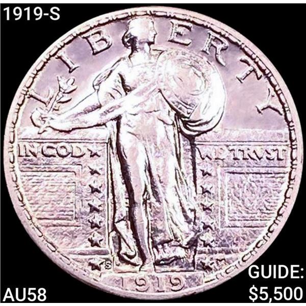 1919-S Standing Liberty Quarter CHOICE AU