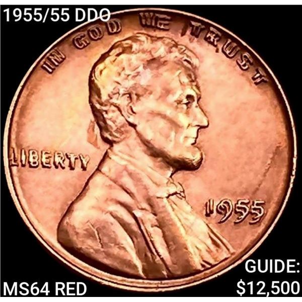 1955/55 DDO Wheat Cent CHOICE BU RD