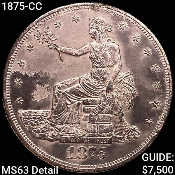 1875-CC Silver Trade Dollar CHOICE BU