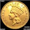 Image 1 : 1882 $3 Gold Piece CHOICE BU