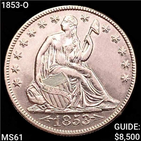 1853-O Seated Liberty Half Dollar UNCIRCULATED