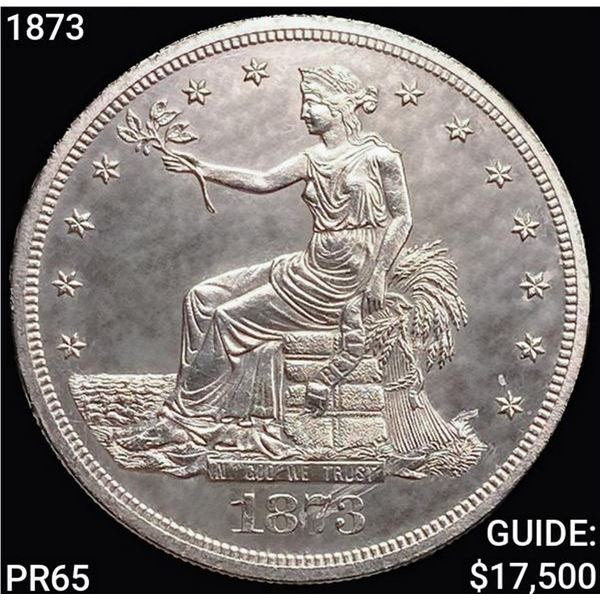 1873 Silver Trade Dollar GEM PROOF