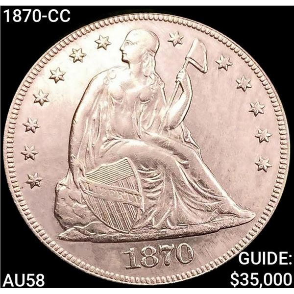 1870-CC Seated Liberty Dollar CHOICE AU
