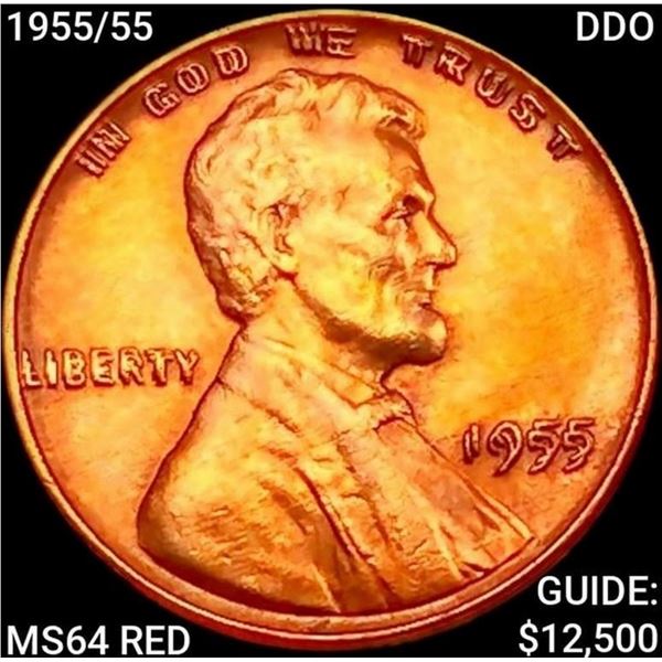 1955/55 DDO Wheat Cent CHOICE BU RD