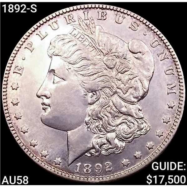 1892-S Morgan Silver Dollar CHOICE AU