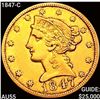 1847-O $5 Gold Half Eagle HIGH GRADE