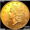 1855 $20 Gold Double Eagle CHOICE BU