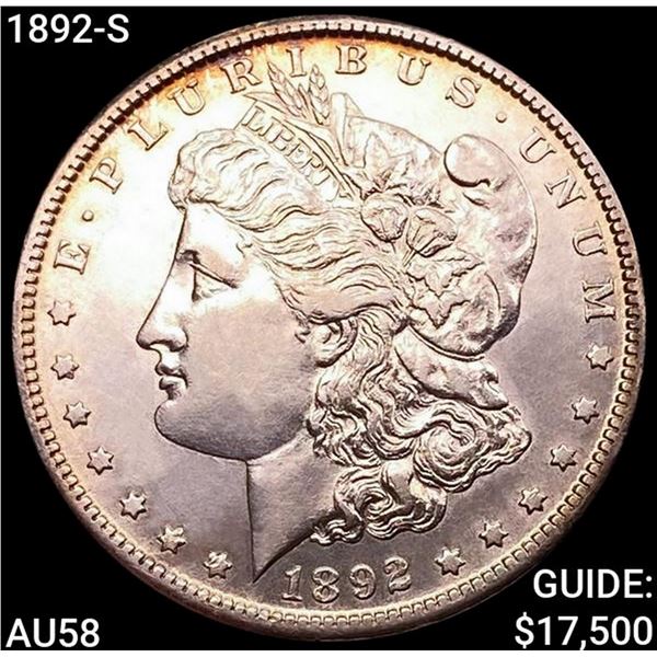 1892-S Morgan Silver Dollar CHOICE AU