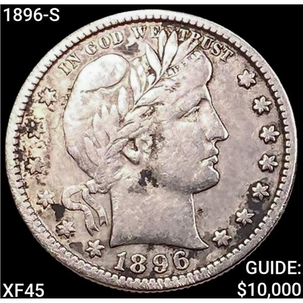1896-S Barber Quarter NEARLY UNCIRCULATED