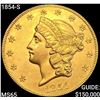 1854-S $20 Gold Double Eagle GEM BU
