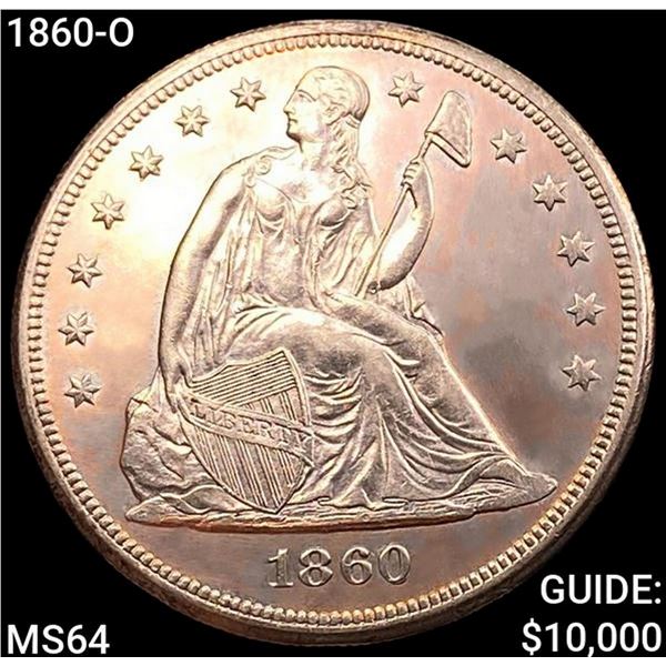 1860-O Seated Liberty Dollar CHOICE BU