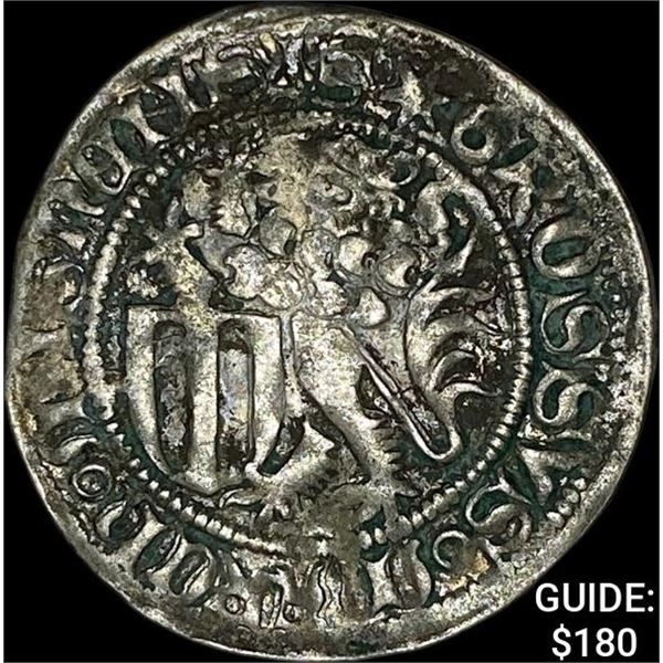 [1428-1464] Saxe-Meissen Friedrich II Silver Schildgroschen NEARLY UNCIRCULATED