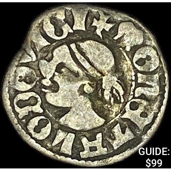 [1342-1382] Hungary Louis I Silver Denar NEARLY UNCIRCULATED