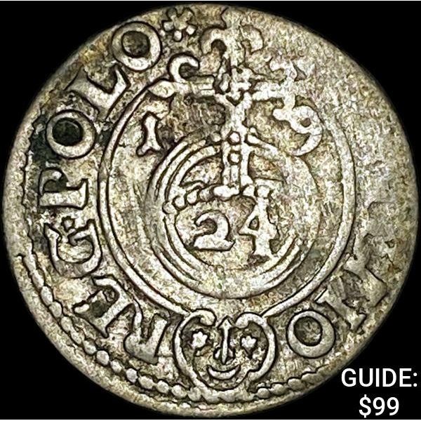 [1587-1632] Poland Sigismund III Silver 3 Polker CLOSELY UNCIRCULATED