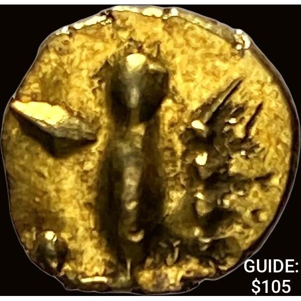 [1770-1900] India Mysore Gold Fanam .0964oz CLOSELY UNCIRCULATED