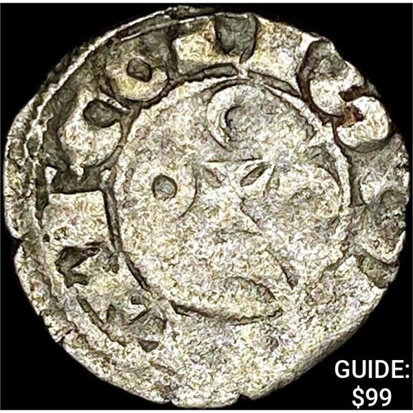 [1170-1245] France Crusades Silver Denier NEARLY UNCIRCULATED