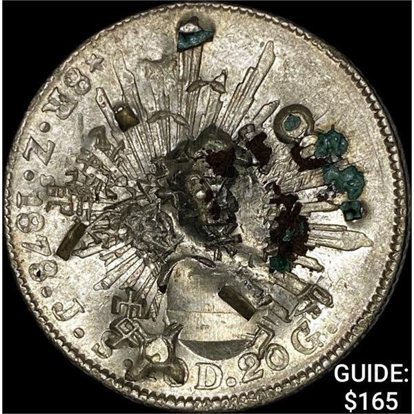 Mexico 8 Reales Cap & Ray CHopmarked CLOSELY UNCIRCULATED