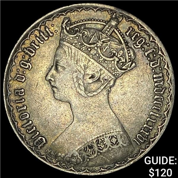 1886 Gr.Britain Silver 1 Florin CLOSELY UNCIRCULATED