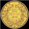 Image 2 : 1856-A France Napolean III Gold 20 Francs CLOSELY UNCIRCULATED