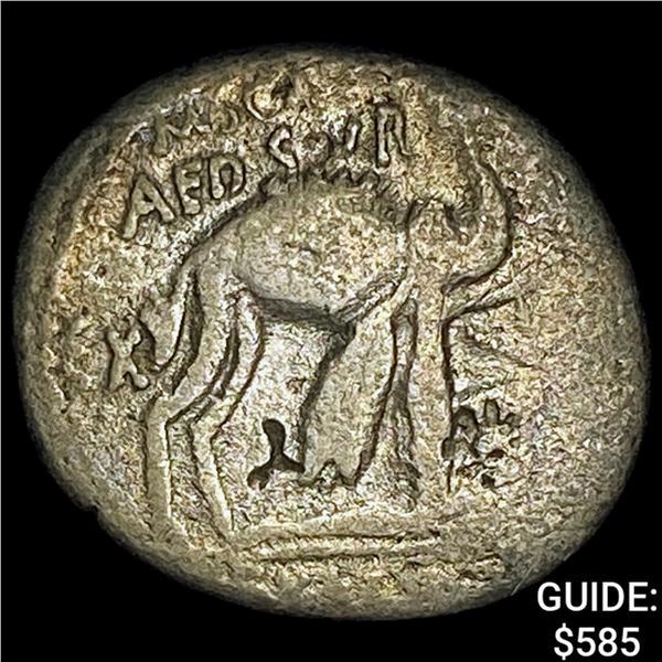 58 BC Roman Rep M. Aemilius Scaurus Silver Denarius NEARLY UNCIRCULATED