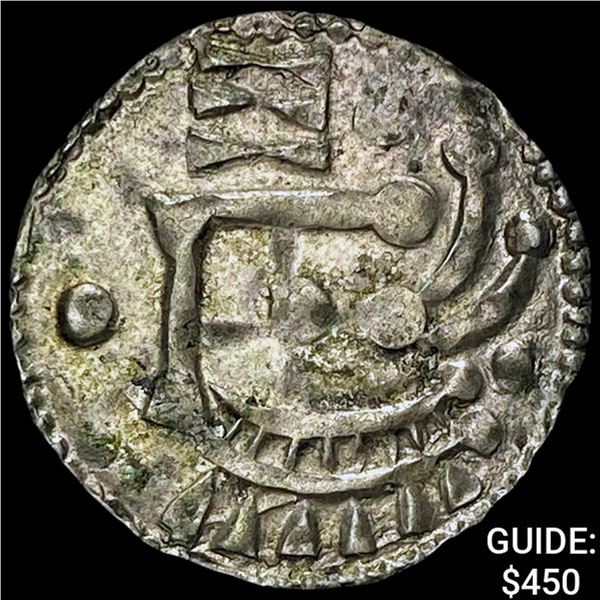 [1050-1080] France Feudal Silver 1 Denier UNCIRCULATED