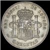Image 2 : 1890MP.M Spain Silver 5 Pesetas KM689 CLOSELY UNCIRCULATED