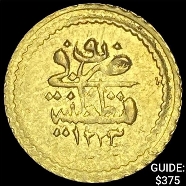 [1808-1839] Turkey Mahbub Gold 1/4 Zeri .05oz CHOICE AU