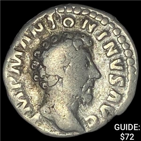 [161-180] AD Roman Mar Aurelius Silver Denarius NEARLY UNCIRCULATED