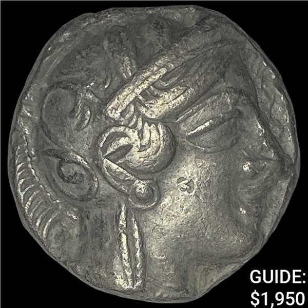 [440-404] BC Attica Athens Silver Owl Tetradrachm NEARLY UNCIRCULATED
