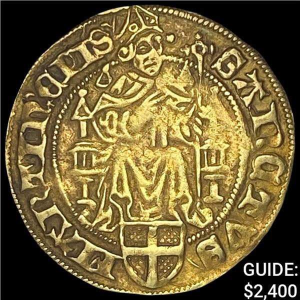 [1455-1496] Netherlands Utrecht Gold Florin .12oz NEARLY UNCIRCULATED