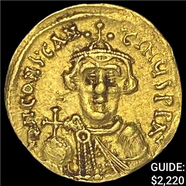Byzantine Constans II, 641-668 AD Gold Solidus CLOSELY UNCIRCULATED