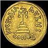 Image 2 : Byzantine Constans II, 641-668 AD Gold Solidus CLOSELY UNCIRCULATED