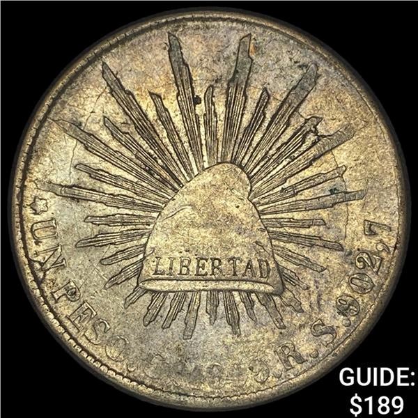 1899Go RS Mexico Silver Peso NEARLY UNCIRCULATED