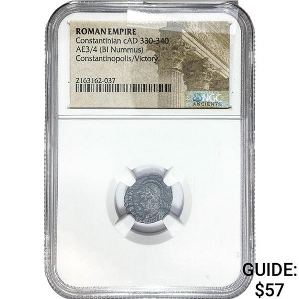 Roman Constantinian cAD 330-340 AE3/4 BI Nummus NGC