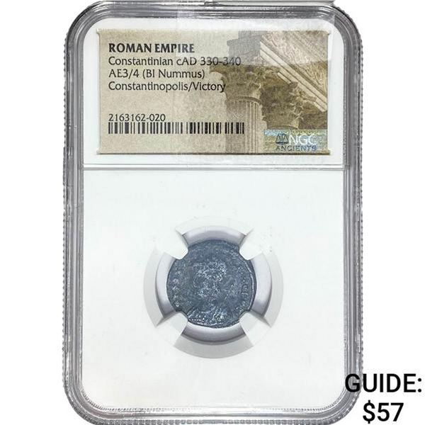 Roman Constantinian cAD 330-340 AE3/4 BI Nummus NGC