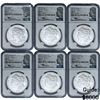 Image 1 : [6]2021 Silver Morgan/Peace Dollar Set NGC MS70