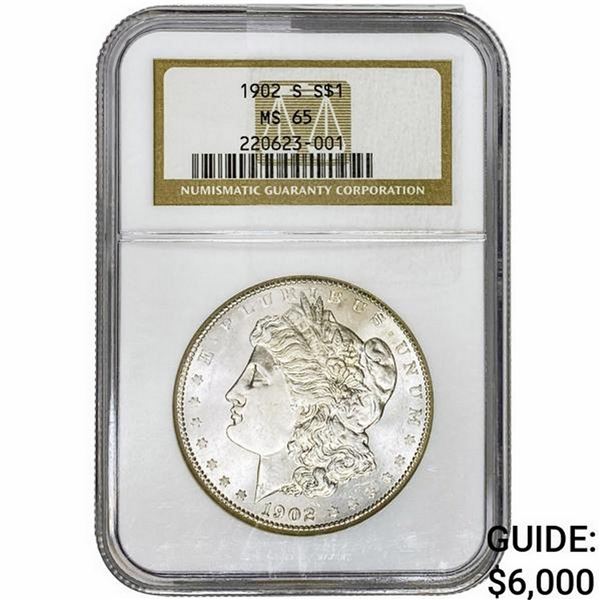 1902-S Morgan Silver Dollar NGC MS65